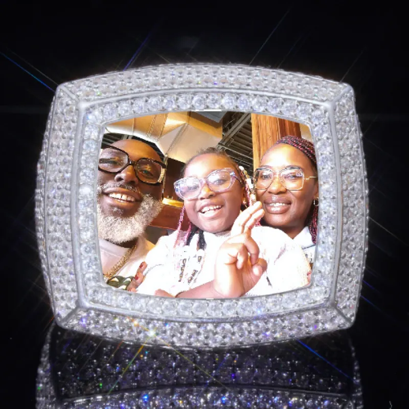 3D CUSTOM PICTURE ICED RING sold by The GUU Shop