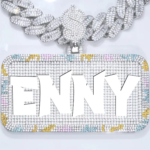 CUSTOM LETTER NECKLACE 3D COLORFUL SQUARE sold by The GUU Shop