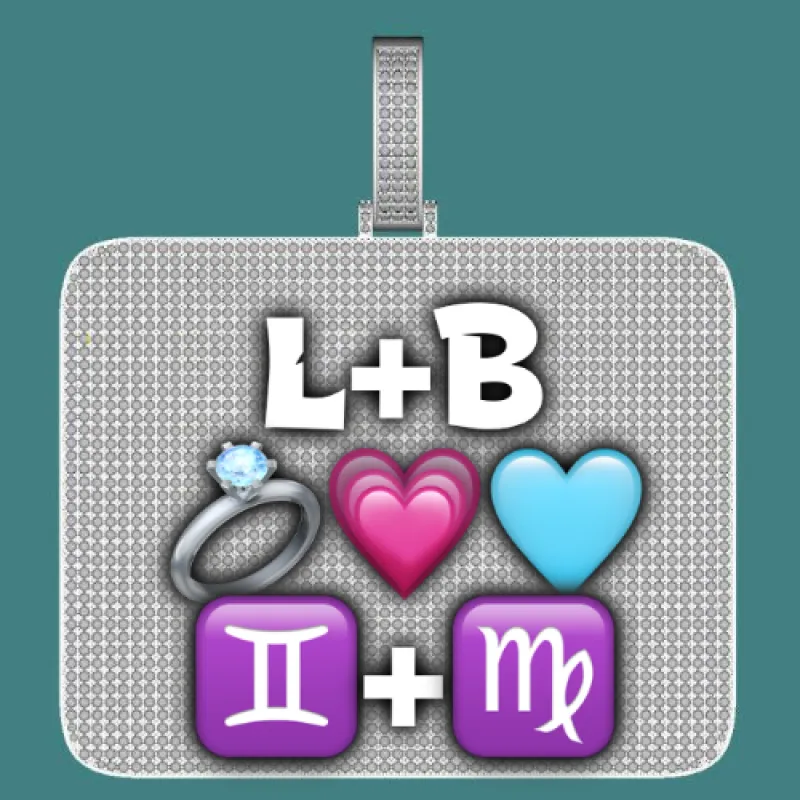 CUSTOM LETTER NECKLACE 3D BIG SQUARE sold by The GUU Shop