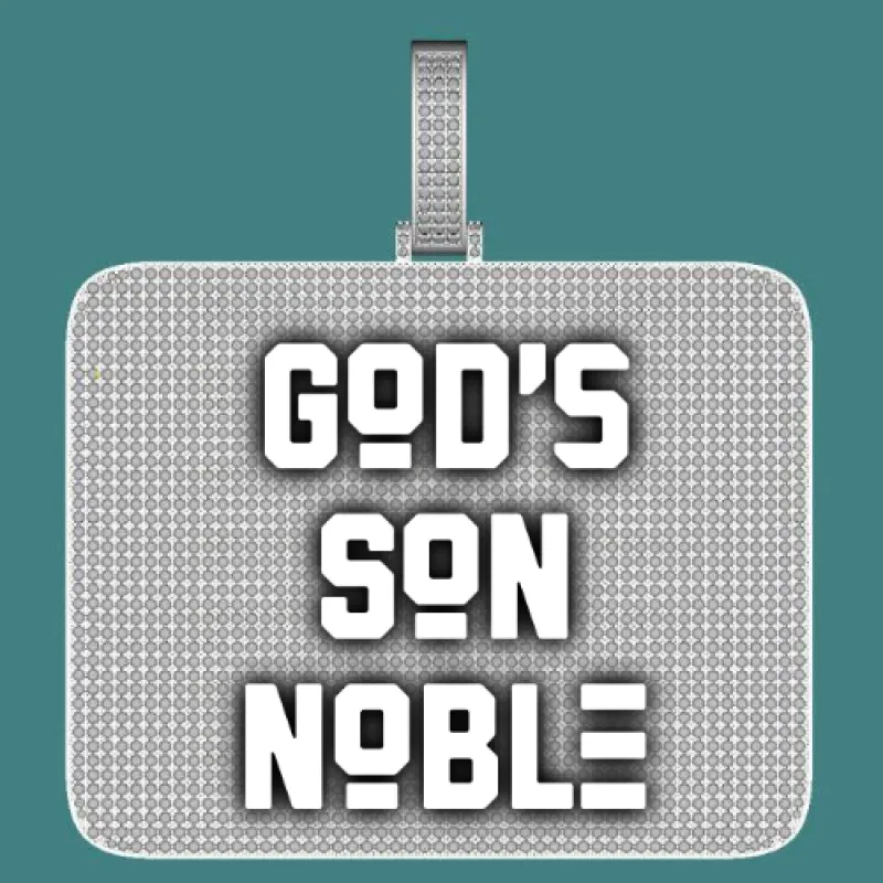 CUSTOM LETTER NECKLACE 3D BIG SQUARE sold by The GUU Shop