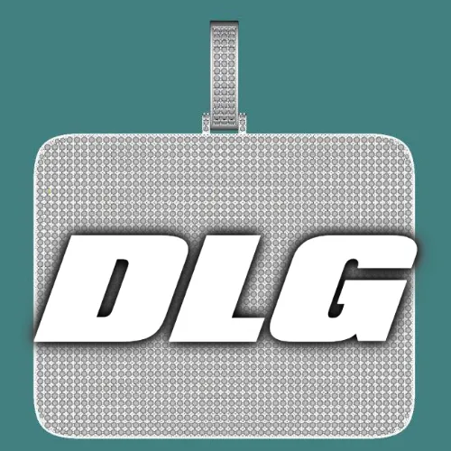 CUSTOM LETTER NECKLACE 3D BIG SQUARE sold by The GUU Shop