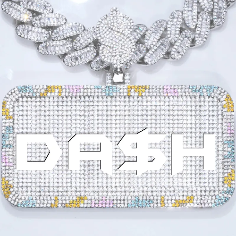 CUSTOM LETTER NECKLACE 3D COLORFUL SQUARE sold by The GUU Shop