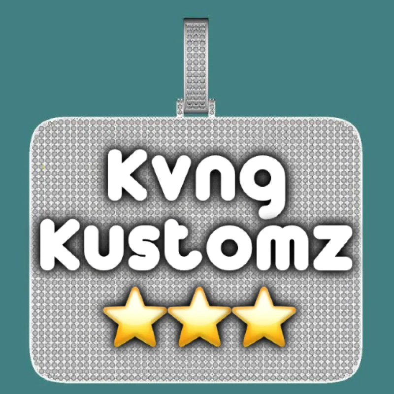 CUSTOM LETTER NECKLACE 3D BIG SQUARE sold by The GUU Shop