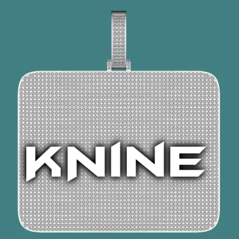 CUSTOM LETTER NECKLACE 3D BIG SQUARE sold by The GUU Shop