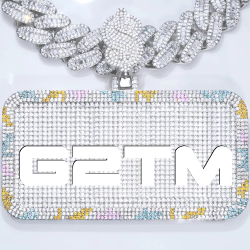 CUSTOM LETTER NECKLACE 3D COLORFUL SQUARE sold by The GUU Shop