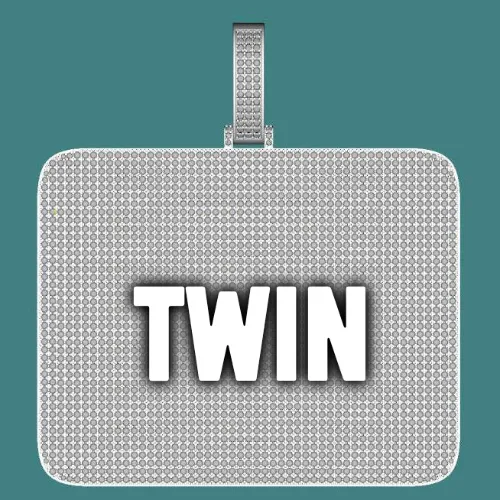 CUSTOM LETTER NECKLACE 3D BIG SQUARE sold by The GUU Shop