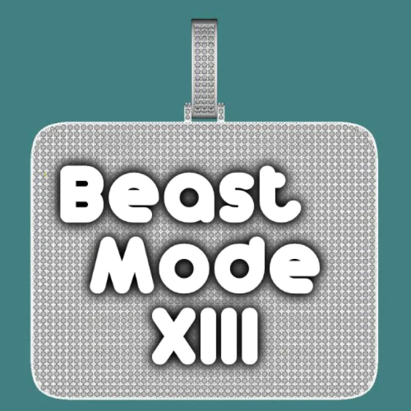 CUSTOM LETTER NECKLACE 3D BIG SQUARE sold by The GUU Shop