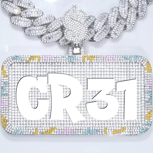 CUSTOM LETTER NECKLACE 3D COLORFUL SQUARE sold by The GUU Shop