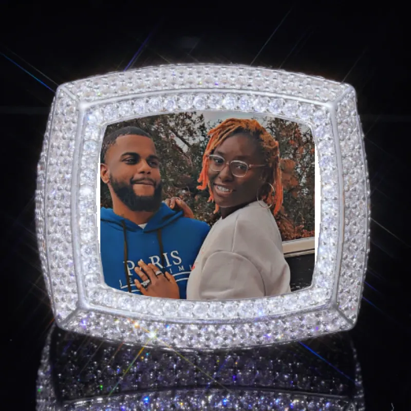 3D CUSTOM PICTURE ICED RING sold by The GUU Shop