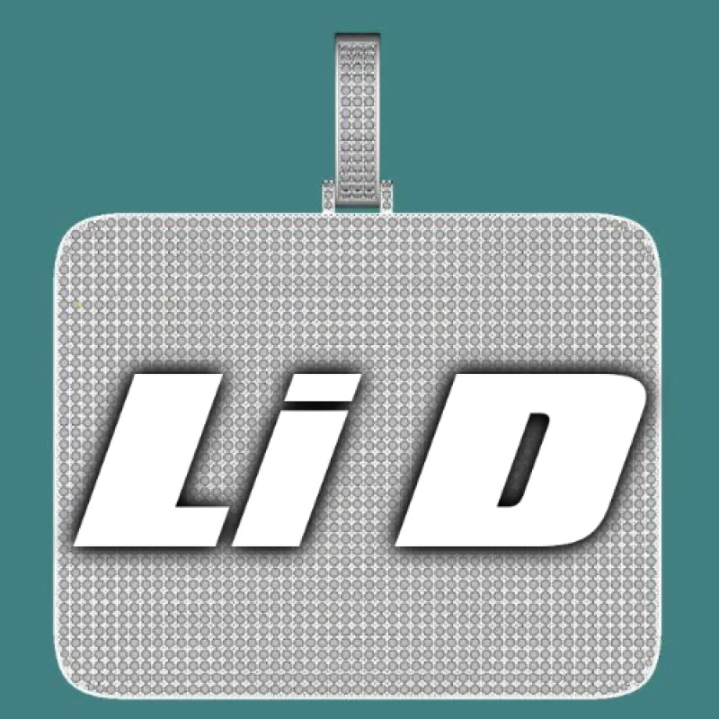 CUSTOM LETTER NECKLACE 3D BIG SQUARE sold by The GUU Shop