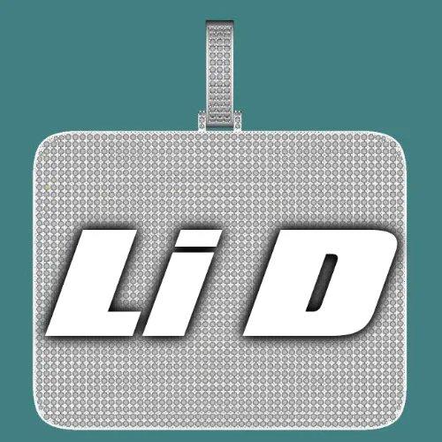 CUSTOM LETTER NECKLACE 3D BIG SQUARE sold by The GUU Shop