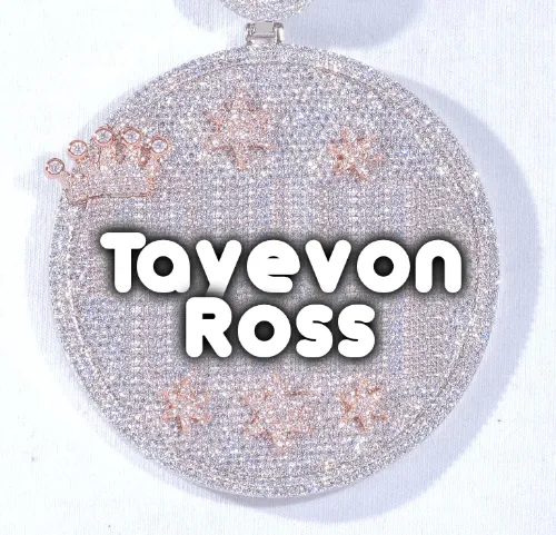 CUSTOM LETTER NECKLACE 3D BIG CROWN DISC sold by The GUU Shop