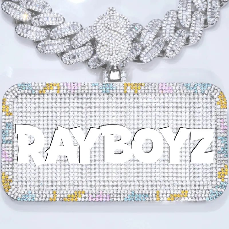 CUSTOM LETTER NECKLACE 3D COLORFUL SQUARE sold by The GUU Shop