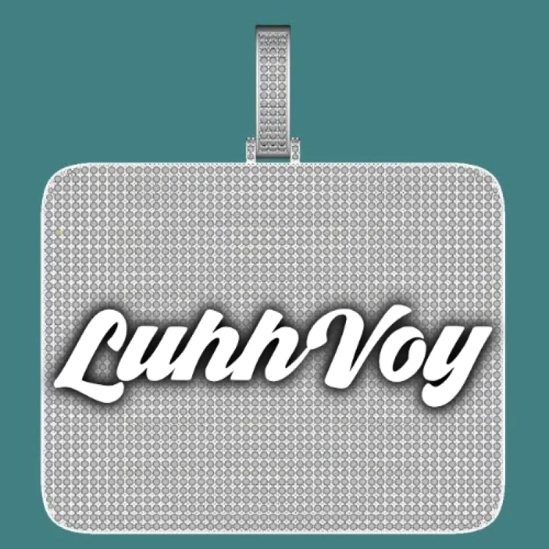 CUSTOM LETTER NECKLACE 3D BIG SQUARE sold by The GUU Shop