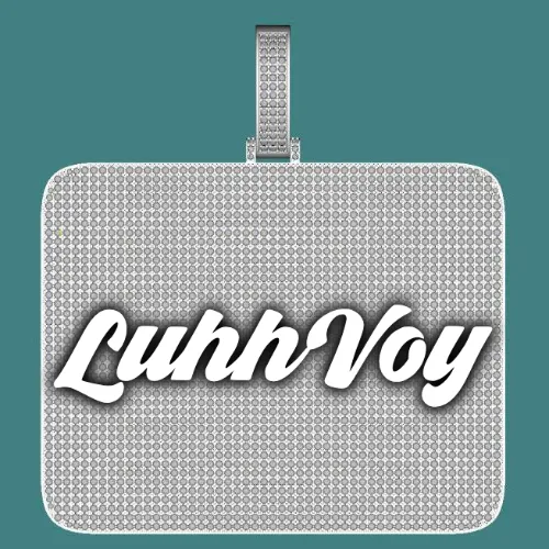 CUSTOM LETTER NECKLACE 3D BIG SQUARE sold by The GUU Shop