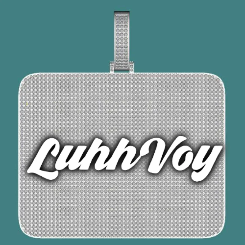 CUSTOM LETTER NECKLACE 3D BIG SQUARE sold by The GUU Shop