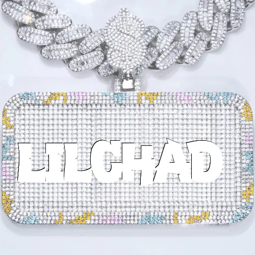 CUSTOM LETTER NECKLACE 3D COLORFUL SQUARE sold by The GUU Shop