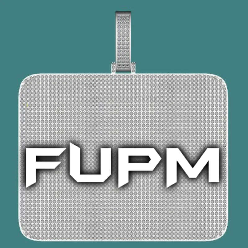 CUSTOM LETTER NECKLACE 3D BIG SQUARE sold by The GUU Shop