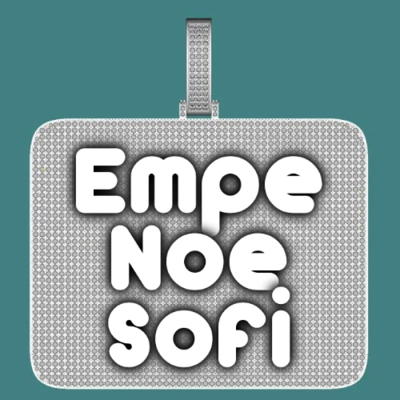 CUSTOM LETTER NECKLACE 3D BIG SQUARE sold by The GUU Shop