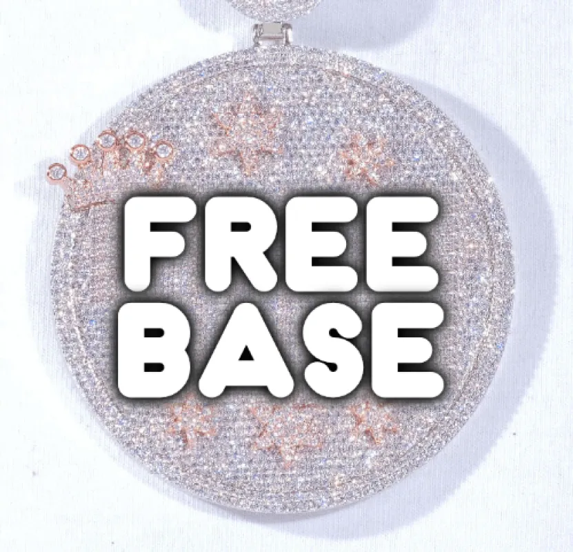 CUSTOM LETTER NECKLACE 3D BIG CROWN DISC made by The GUU Shop