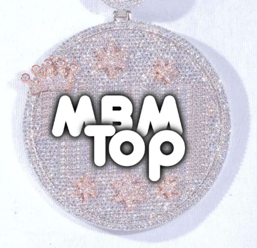 CUSTOM LETTER NECKLACE 3D BIG CROWN DISC sold by The GUU Shop