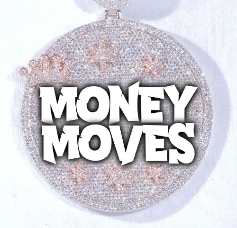 CUSTOM LETTER NECKLACE 3D BIG CROWN DISC sold by The GUU Shop