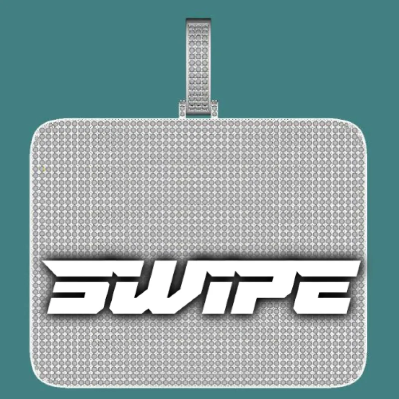 CUSTOM LETTER NECKLACE 3D BIG SQUARE sold by The GUU Shop