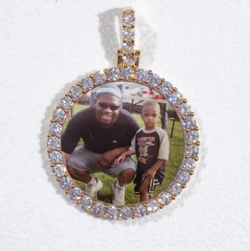 3D CIRCLE CUSTOM PICTURE PENDANT SMALL SIZE sold by The GUU Shop