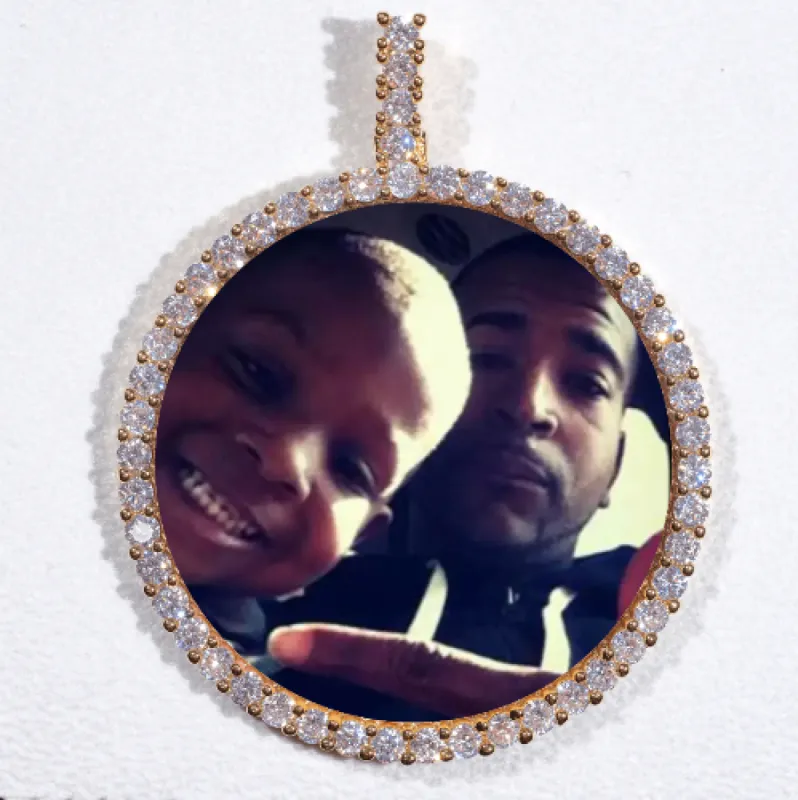 LARGE 3D CIRCLE CUSTOM PICTURE PENDANT sold by The GUU Shop