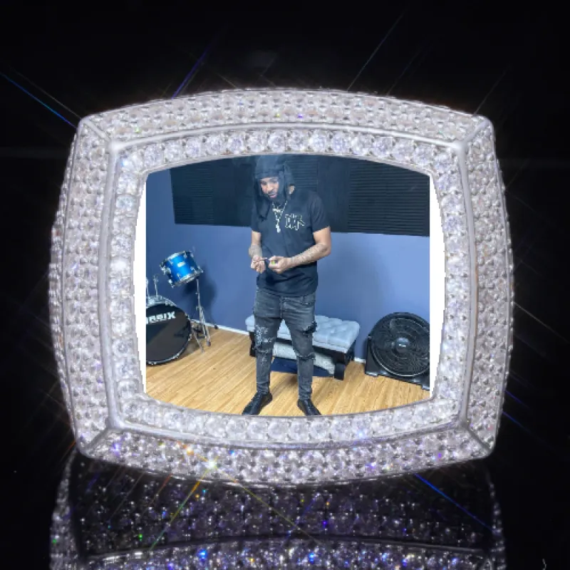 3D CUSTOM PICTURE ICED RING sold by The GUU Shop