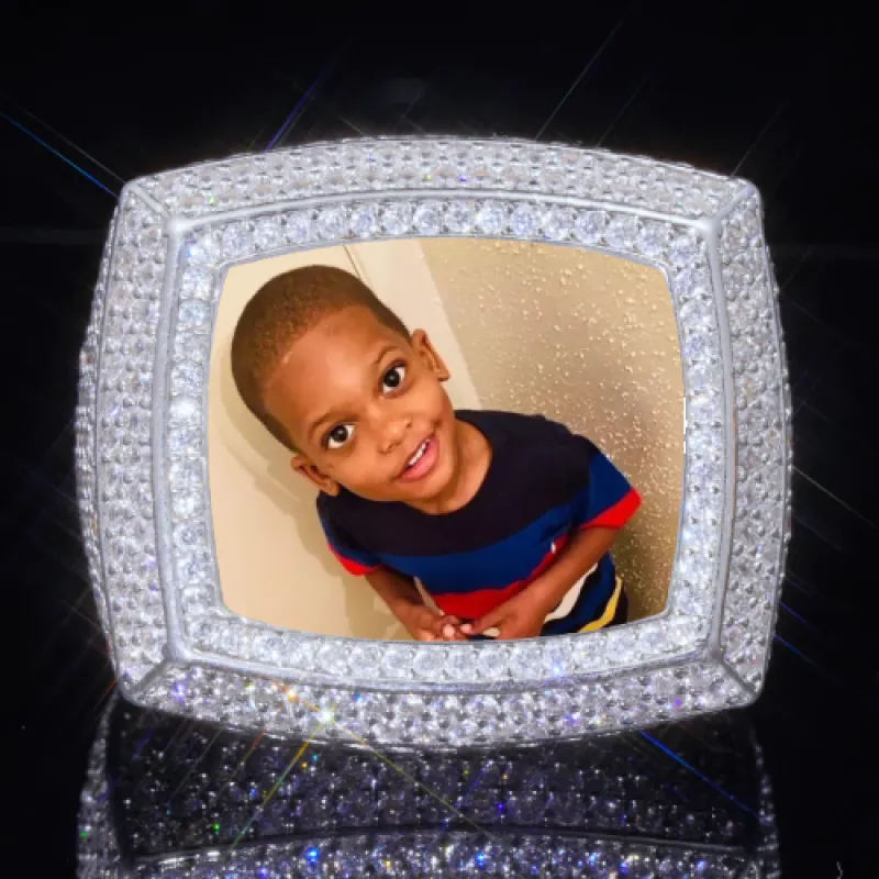 3D CUSTOM PICTURE ICED RING sold by The GUU Shop