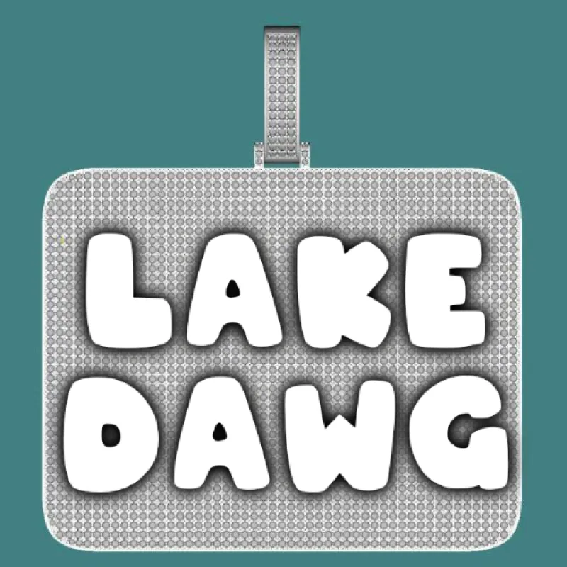 CUSTOM LETTER NECKLACE 3D BIG SQUARE sold by The GUU Shop