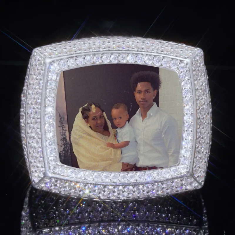 3D CUSTOM PICTURE ICED RING sold by The GUU Shop