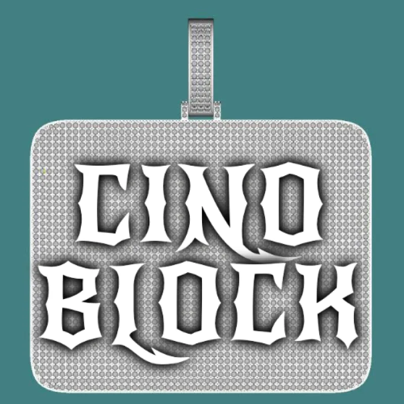 CUSTOM LETTER NECKLACE 3D BIG SQUARE sold by The GUU Shop