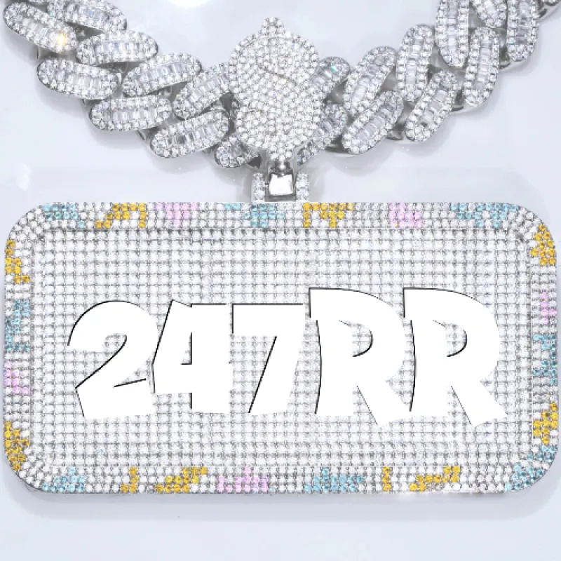 CUSTOM LETTER NECKLACE 3D COLORFUL SQUARE sold by The GUU Shop