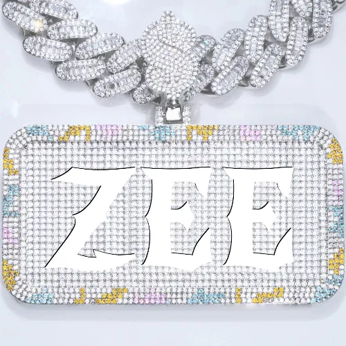 CUSTOM LETTER NECKLACE 3D COLORFUL SQUARE sold by The GUU Shop