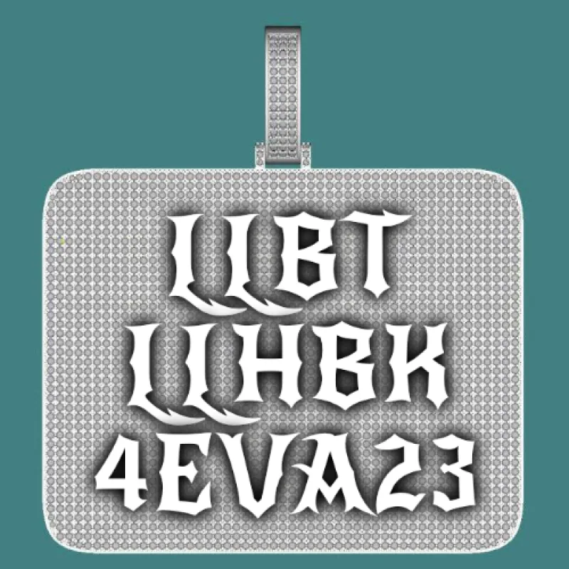CUSTOM LETTER NECKLACE 3D BIG SQUARE sold by The GUU Shop