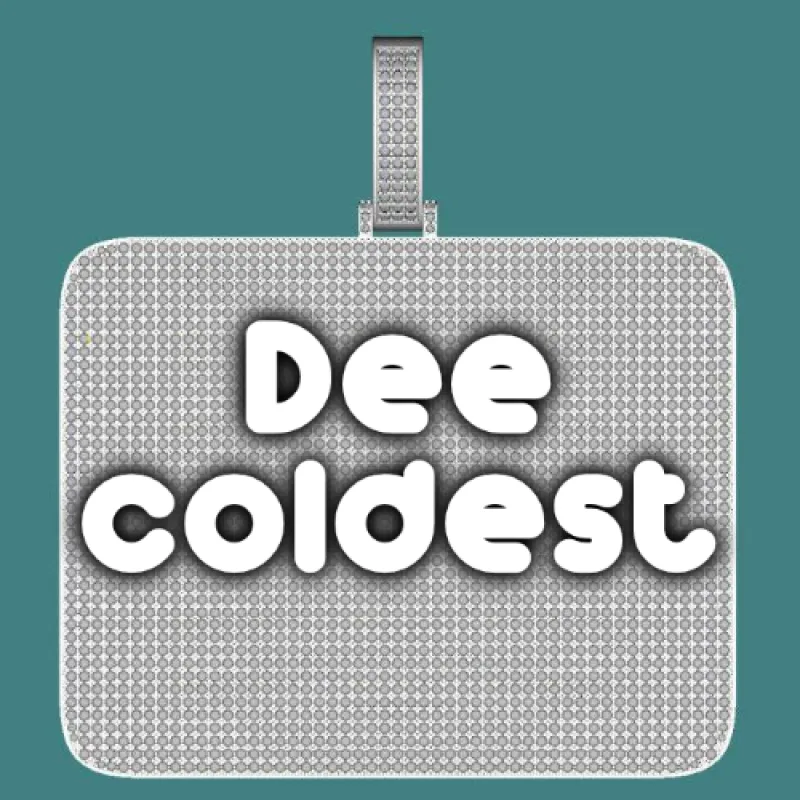 CUSTOM LETTER NECKLACE 3D BIG SQUARE sold by The GUU Shop