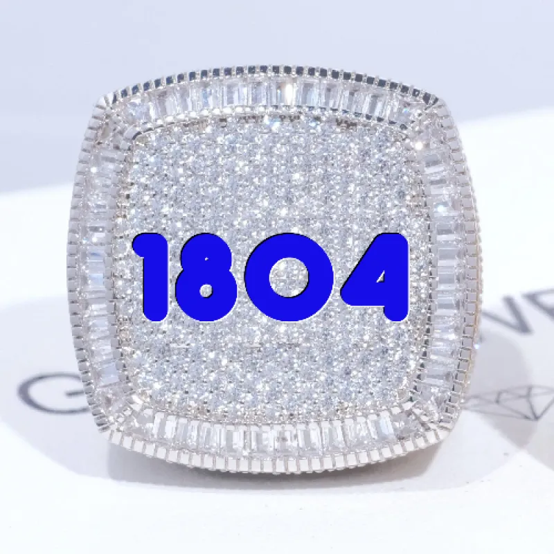 CUSTOM LETTER 3D ICED RING sold by The GUU Shop