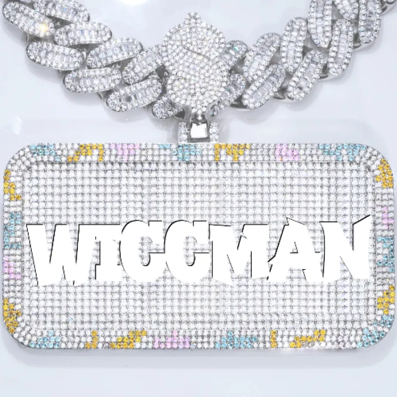 CUSTOM LETTER NECKLACE 3D COLORFUL SQUARE sold by The GUU Shop