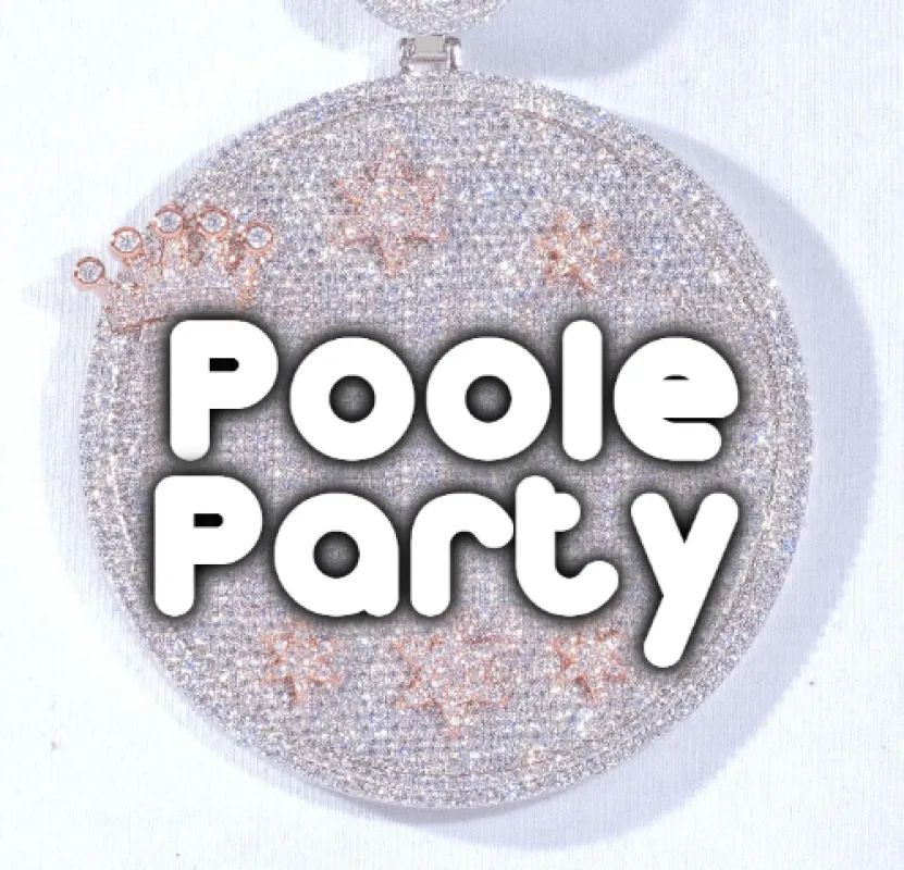 CUSTOM LETTER NECKLACE 3D BIG CROWN DISC sold by The GUU Shop