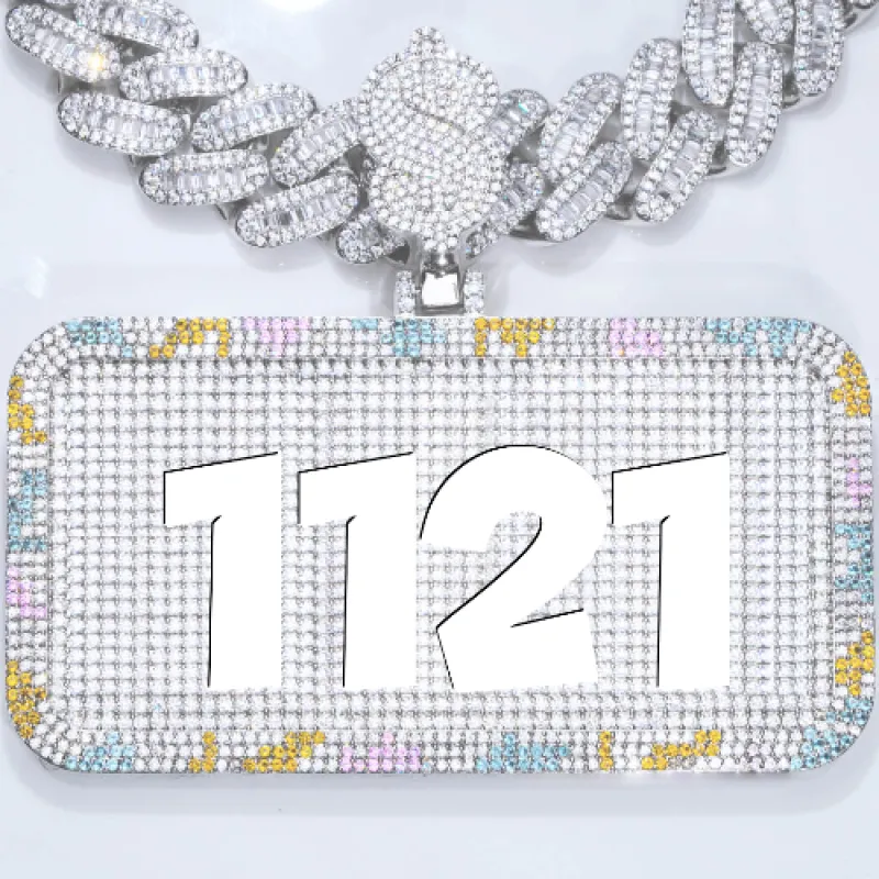 CUSTOM LETTER NECKLACE 3D COLORFUL SQUARE sold by The GUU Shop