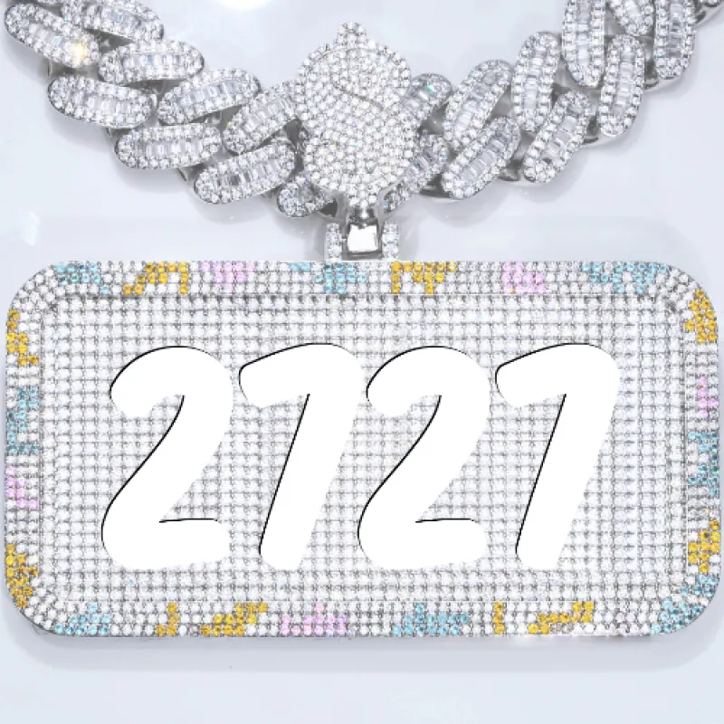 CUSTOM LETTER NECKLACE 3D COLORFUL SQUARE made by The GUU Shop