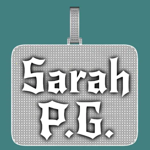 CUSTOM LETTER NECKLACE 3D BIG SQUARE sold by The GUU Shop