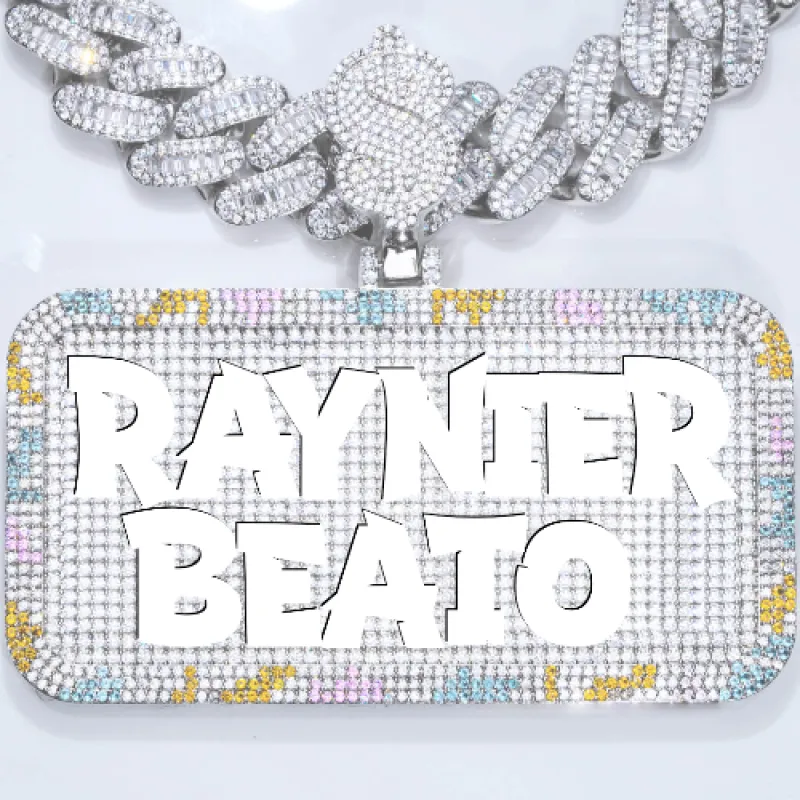 CUSTOM LETTER NECKLACE 3D COLORFUL SQUARE sold by The GUU Shop