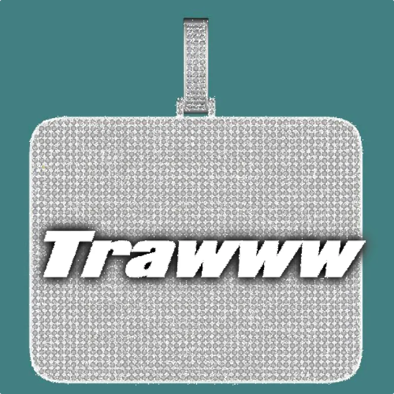 CUSTOM LETTER NECKLACE 3D BIG SQUARE sold by The GUU Shop