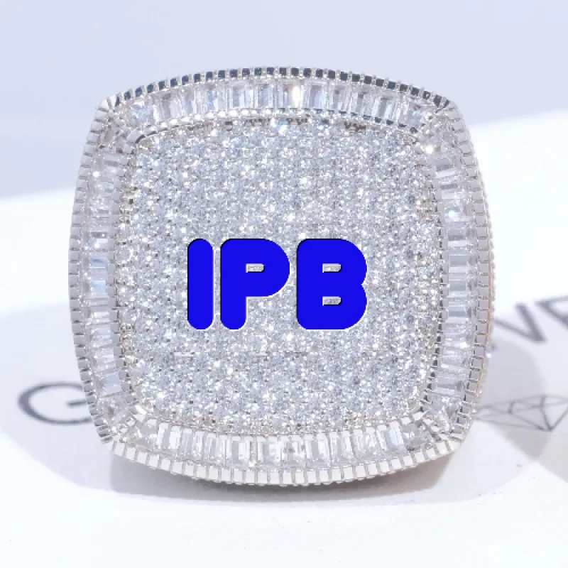 CUSTOM LETTER 3D ICED RING sold by The GUU Shop