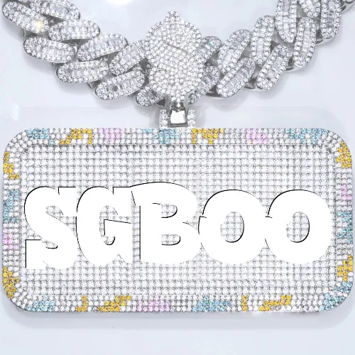 CUSTOM LETTER NECKLACE 3D COLORFUL SQUARE sold by The GUU Shop