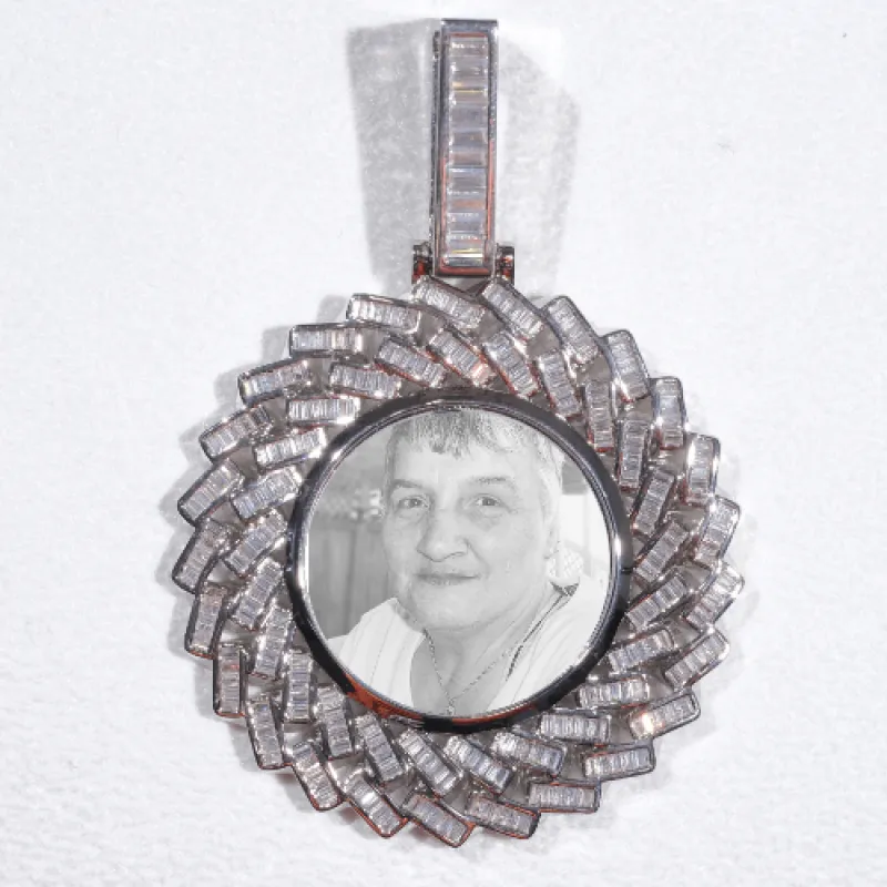 Large 3D Baguette Custom Picture Pendant sold by The GUU Shop