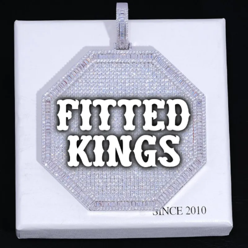 CUSTOM LETTER NECKLACE 3D BIG OCTAGON sold by The GUU Shop